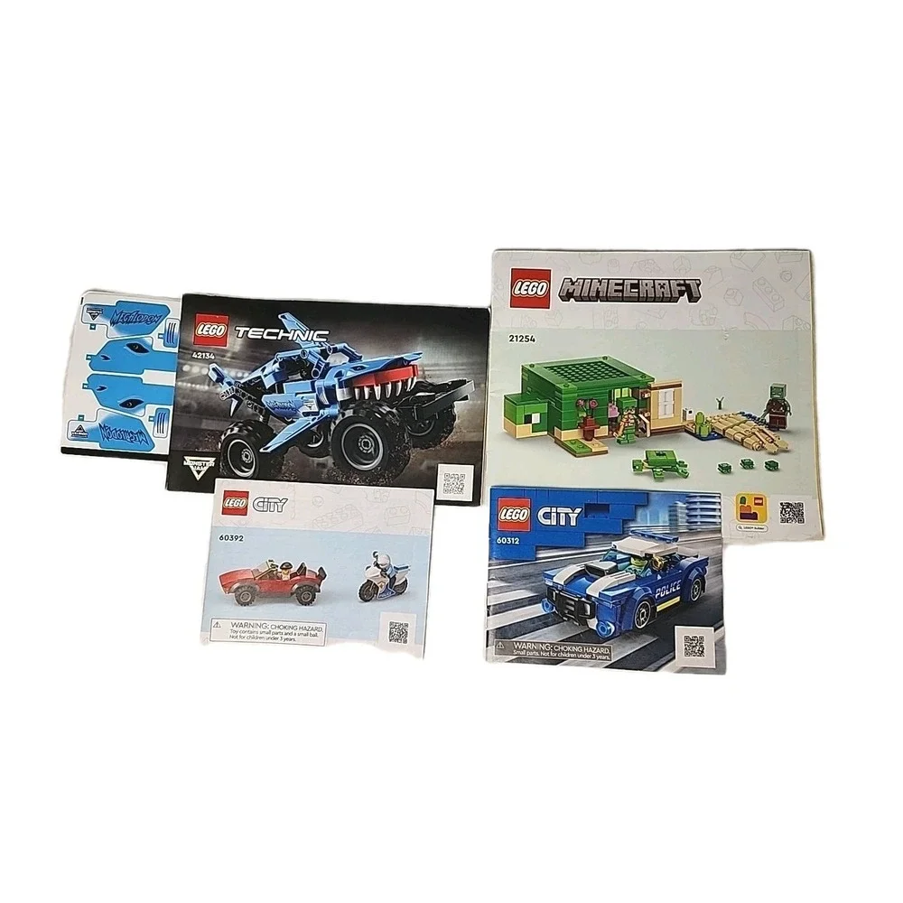 Lot 4 LEGO Instruction Booklets Only! Minecraft 21254 City 60392 & 60312 Technic